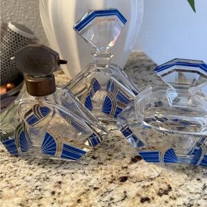 Art Deco Style Glass Perfume Bottles